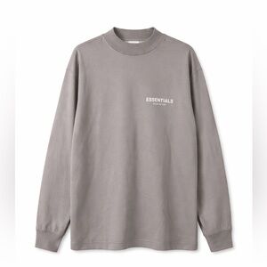 Fear of God Essentials Long Sleeve Tee - Desert Taupe/Gray-New With Tags